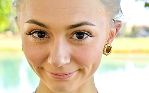 Blonde begging to get screwed right in the middle of a public park